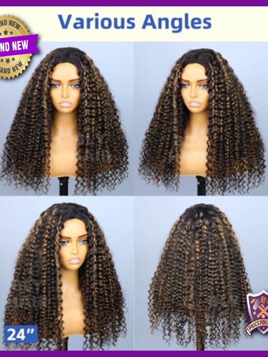 Human Hair Half Wig 26 Inch Glueless 3-in-1 Wear Beginner Friendly